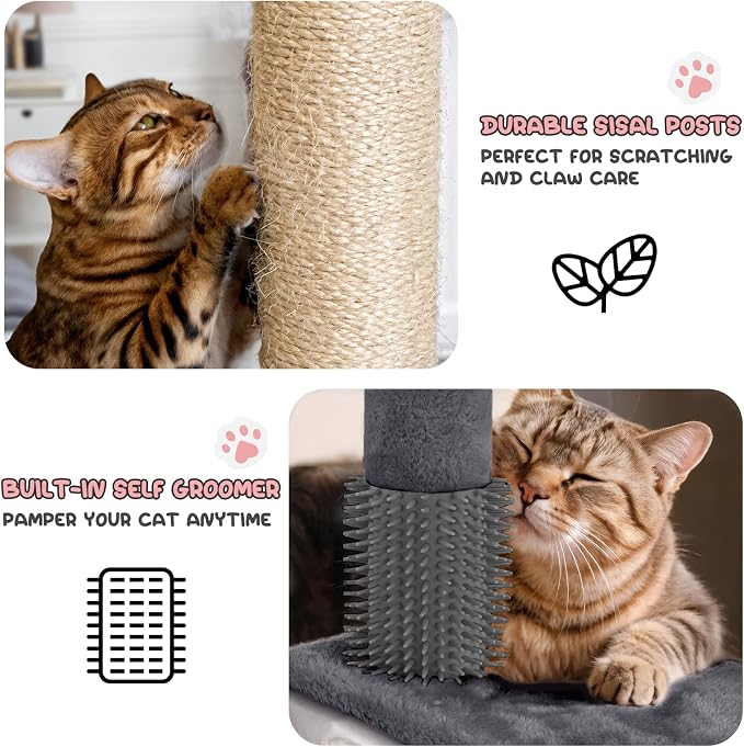 MoNiBloom 60 Inch Cat Tree Tower - Image 6
