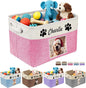 Personalized Dog Toy Storage Basket Custom Dog Name Photo Cat Pet's Gift by Unknown