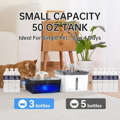 Veken Award-Winning Small Pet-Friendly Cat Water Fountain - Image 4