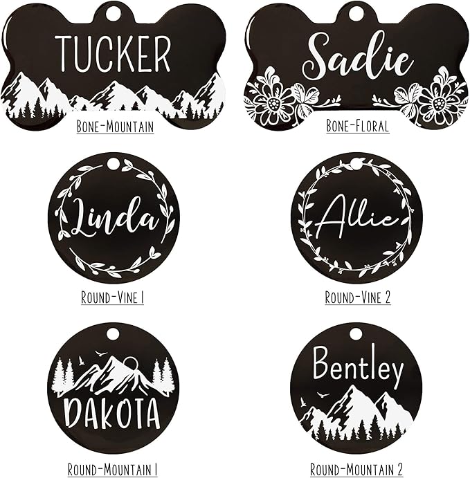 Ultra Joys Personalized Stainless Steel Bone Pet ID Tags - Image 4