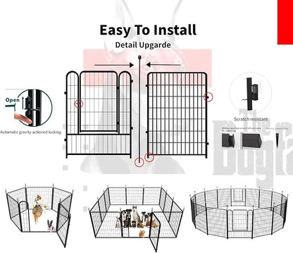 Dog Playpen Outdoor for Medium/Large Dogs 36'' High, 4 Add-on Heavy Duty Dog - Image 6
