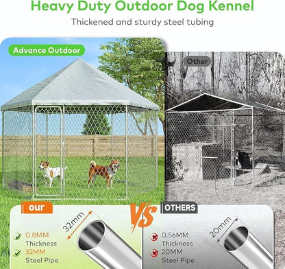 6.8x6.8 FT Outdoor Dog Kennel Outside Heavy Duty Dog Enclosure - Image 3