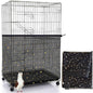 Bird Cage Seed Catcher, 60-118'' Large Bird Cages Cover, 31.5'' H Adjustable by LYMOI