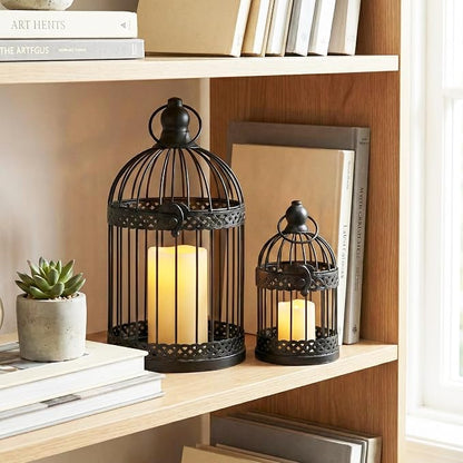 VELA LANTERNS Bird Cage Decor Candle Holder Lantern Decorative Table - Image 6