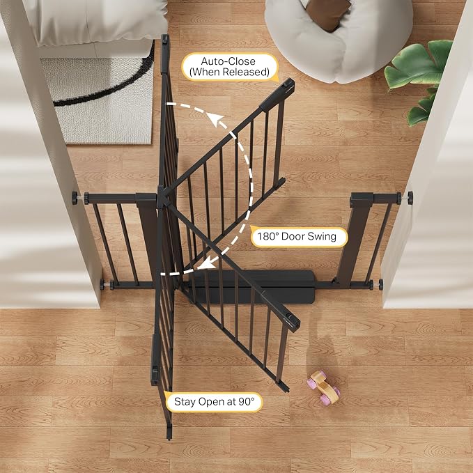 Cumbor 29.7-40.6" Baby Gate for Stairs, Baby Essential Safety Gate, Mom's - Image 5