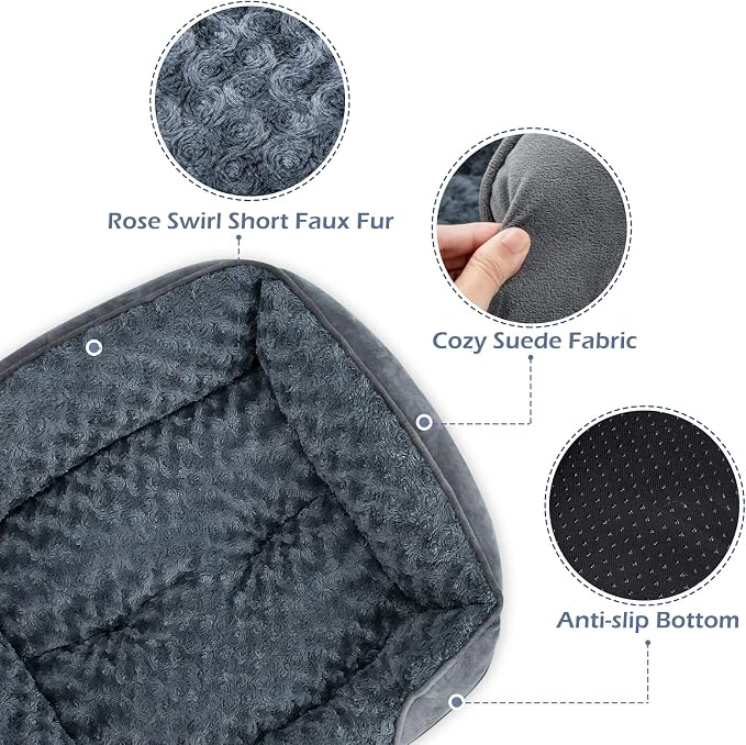INVENHO Rectangle Washable Orthopedic Dog Bed - Image 4