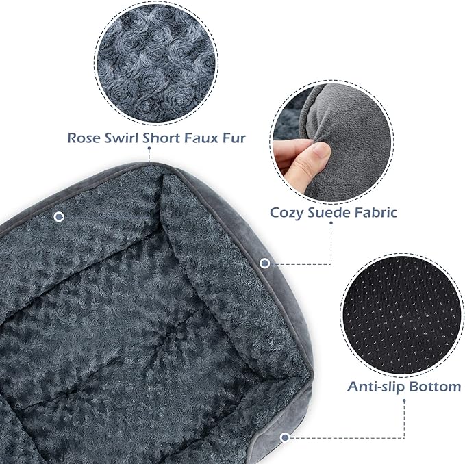 INVENHO Large Dog Bed for Large Medium Small Dogs, Rectangle Washable - Image 4