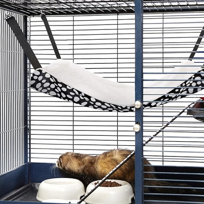 Jetec 2 Pieces Reversible Cat Hanging Hammock Soft Breathable Pet Cage Hammock - Image 7