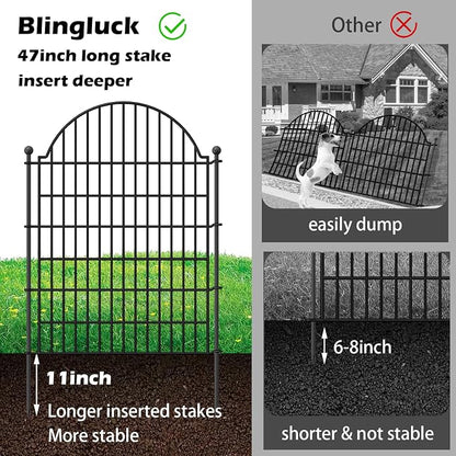10 Panels No Dig Decorative Garden Fence - Image 3