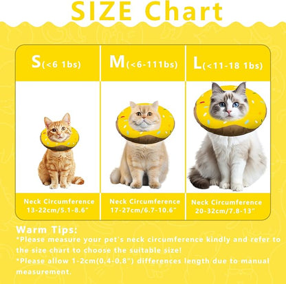 Cat Cone Collar Soft, Adjustable Cat Recovery Collars Kitten Cones to Stop - Image 2