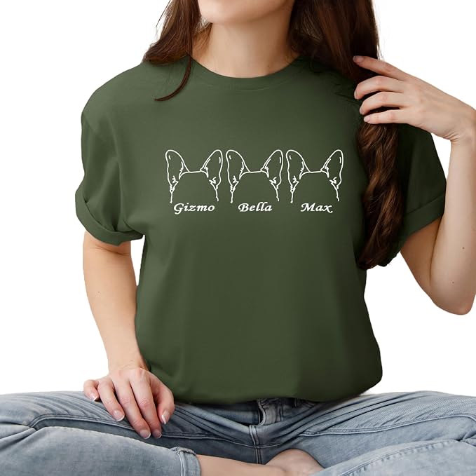 Custom Dog Mom Shirt for Women Pet Ears Sweatshirt - Image 3
