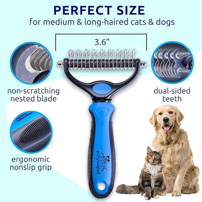 Pat Your Pet Deshedding Dog Brush - Image 6