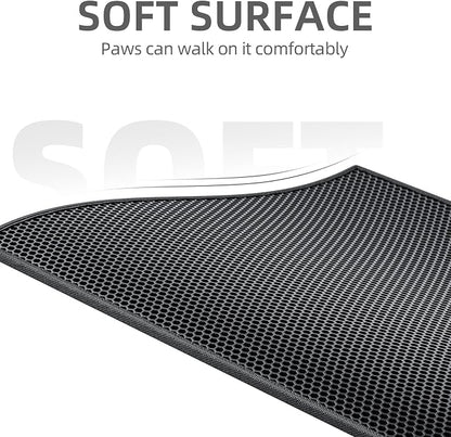 ESTHELLO Cat Litter Mat, Cat Litter Trapping Mat, Honeycomb Double Layer Design - Image 3