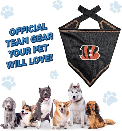 Pets First NFL Cincinnati Bengals TIE Bandana, Large/X-Large. Dog Bandana Scarf - Image 7