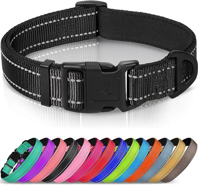 Joytale Reflective Dog Collar, Soft Neoprene Padded Breathable Nylon Pet Collar by Joytale