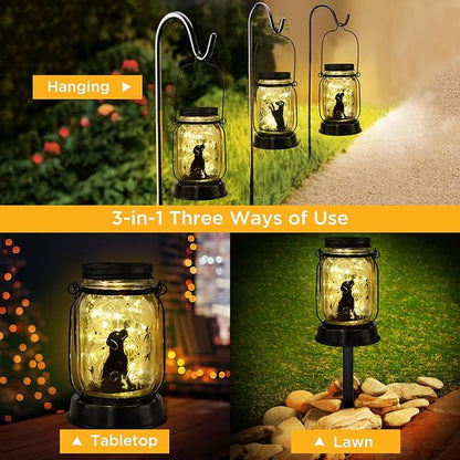 kyoryuger Dog Solar Lanterns 3in1 Dog Light Garden Decor Gifts - Image 2