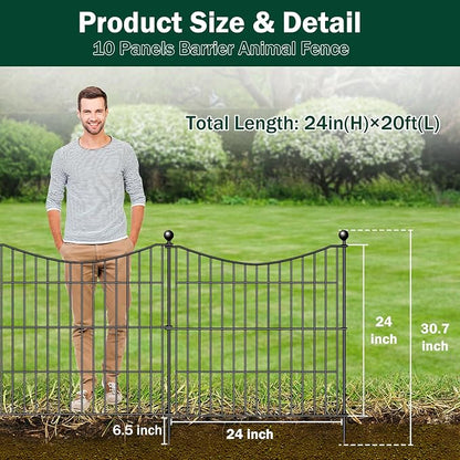10 Panels Decorative Garden Fence - Image 2
