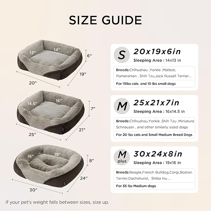 Bedsure Washable Dog Bed Small Medium Size Dog - Image 6