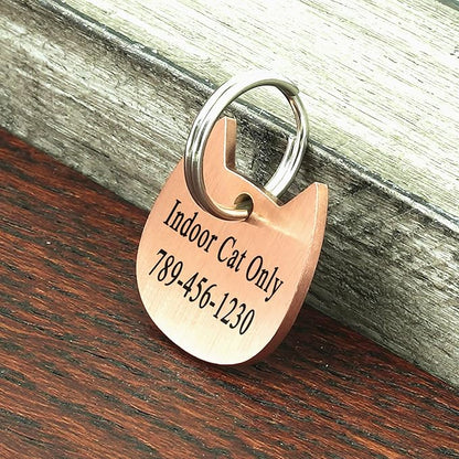 Ultra Joys Cat ID Tag Personalized Pet Tags, Durable Stainless Steel Small Pet - Image 3
