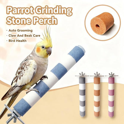 AOTU Bird Perch Natural Sandstone Parrot Perch Bird Perches - Image 2
