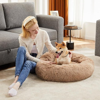 Sweetcrispy Donut Dog Bed, Large Round Calming Cat Bed - Image 7