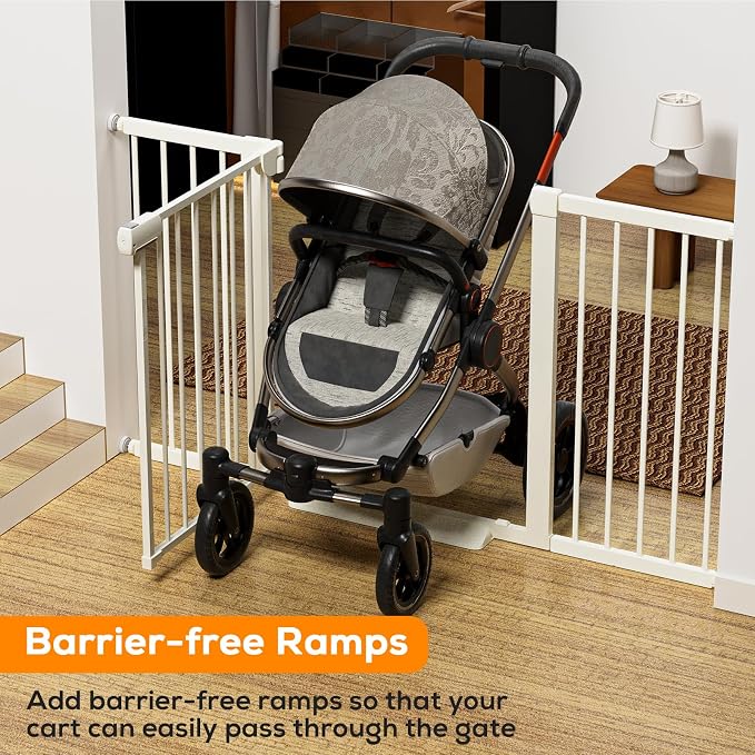 29.5-46" Magnetic Baby Gate for Stairs, Baby Safety Essentials, Auto Close Gate - Image 6