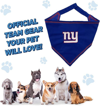 NFL New York Giants TIE Bandana, Small/Medium. Dog Bandana Scarf Bib - Image 4