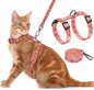 Cat Harness and Leash Set, Adjustable Kitten Harness Escape Proof Cats Harness by Seyezo