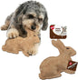 SPOT Dura-Fused Leather Rabbit Dog Toy – Durable Real Leather & Jute Chew Toy by SPOT