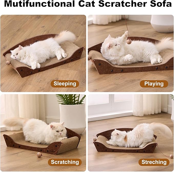 26'' Cardboard Cat Scratcher Bed - Image 5