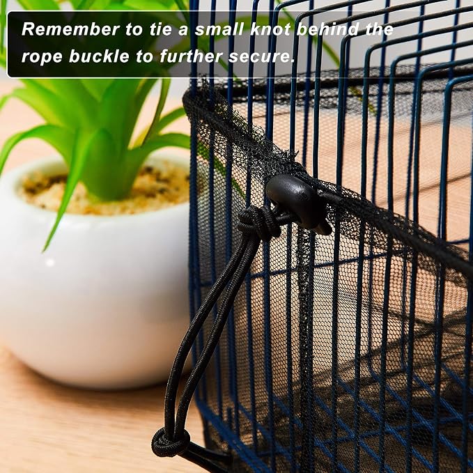 Shappy Large Bird Cage Seed Catcher, Bird Cage Cover Net Skirt Guard, - Image 6