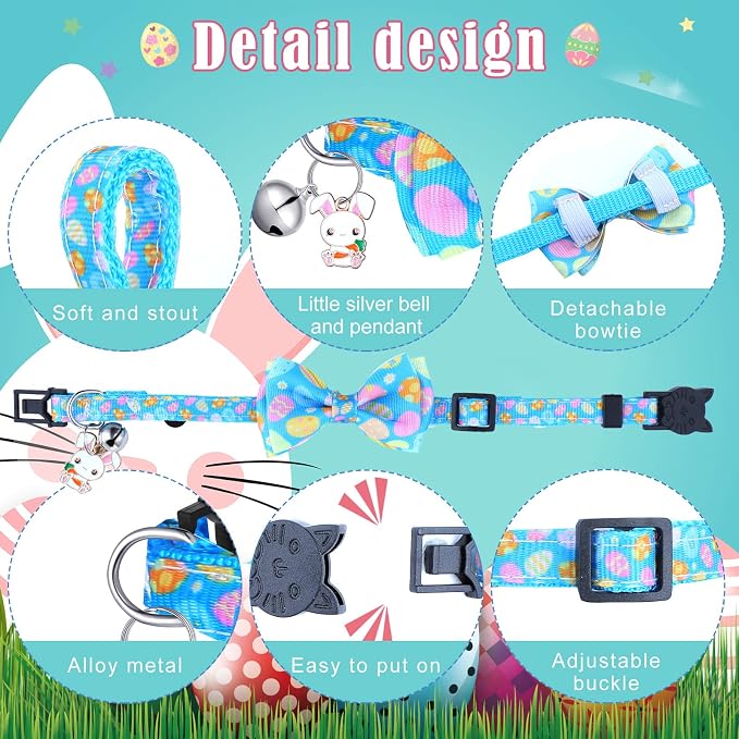 Kacctyen 18 Pcs St. Patrick's Day Cat Collars Bulk Holiday Cat Collars - Image 9