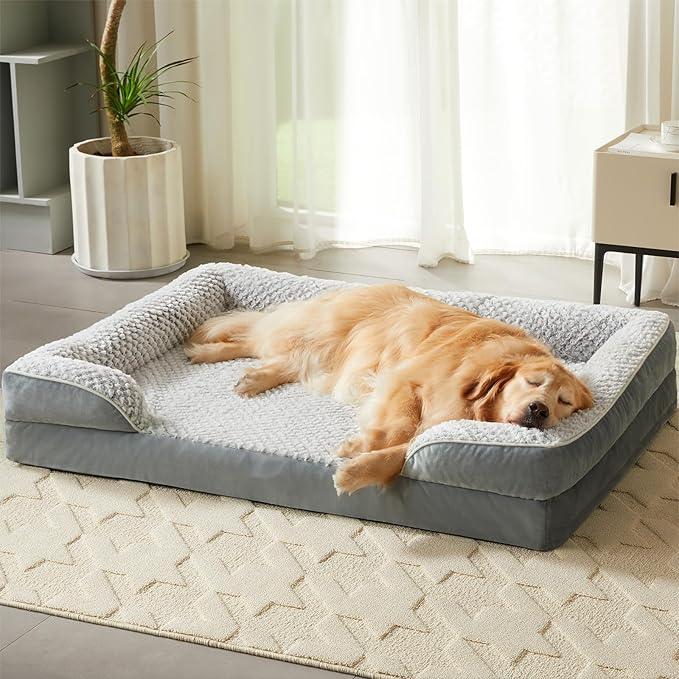 Orthopedic Dog Bed for Extra Large Dogs, Egg Crate Foam Bed for Extra Large Dogs by LEXTRO