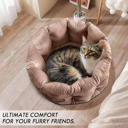 ClevaHome Deep Nest Cat Bed for Small Pets up to 15lbs - Image 2