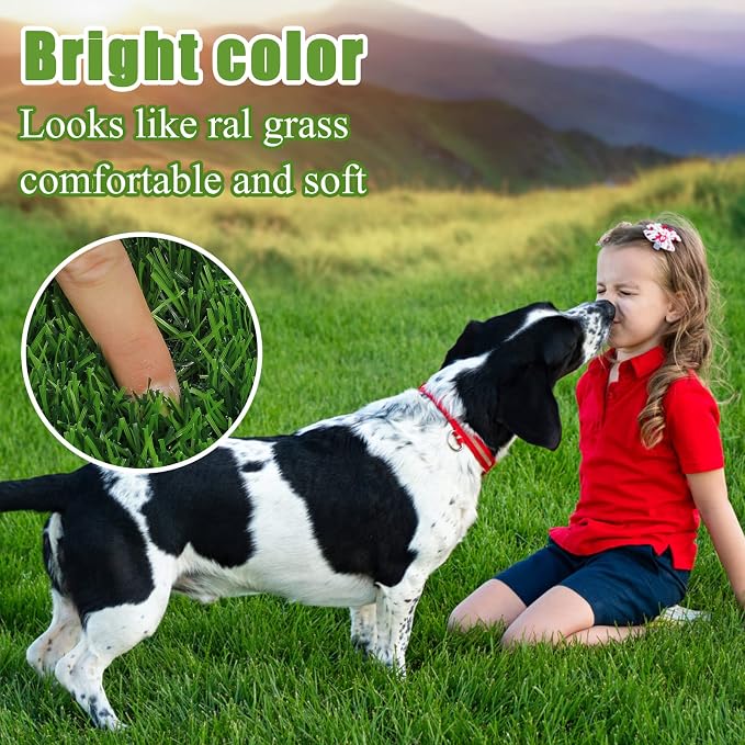 Bsmathom Artificial Grass Rug Indoor Outdoor Rug, 3x5Ft Dog Grass Mat - Image 5