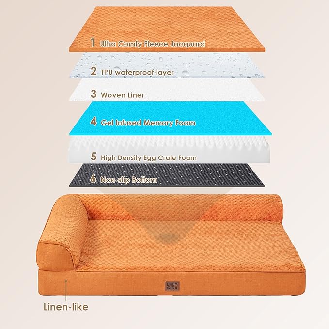 EHEYCIGA Orthopedic Dog Bed Medium Size Dogs, Memory Foam Dog Bed - Image 5