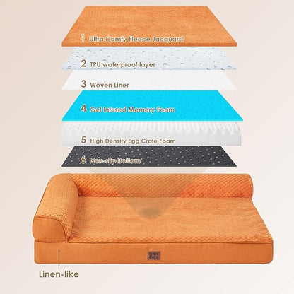EHEYCIGA Memory Foam Dog Bed Large Size Dogs, Orthopedic Dog Bed Large - Image 5
