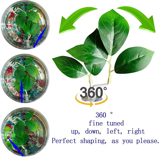 Fish Leaf Pad Fish Tank Accessories Aquarium Décor Simulating 2 pcs Adjustable - Image 3