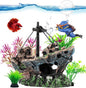6 Pcs Aquarium Decor Set Shipwreck Decoration Little Diver Floating Fish Tank by Xereooe