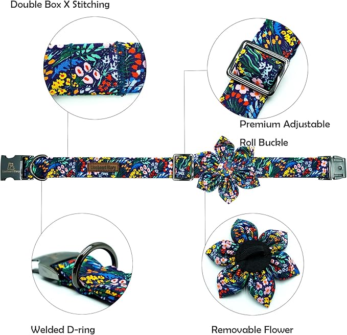 Lionheart Glory Floral Dog Bow Collar - Image 2