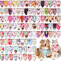 100 Pcs Donut Dog Bandanas Bulk Pet Bibs Colorful Triangle Scarf Donut Pet by Huhumy