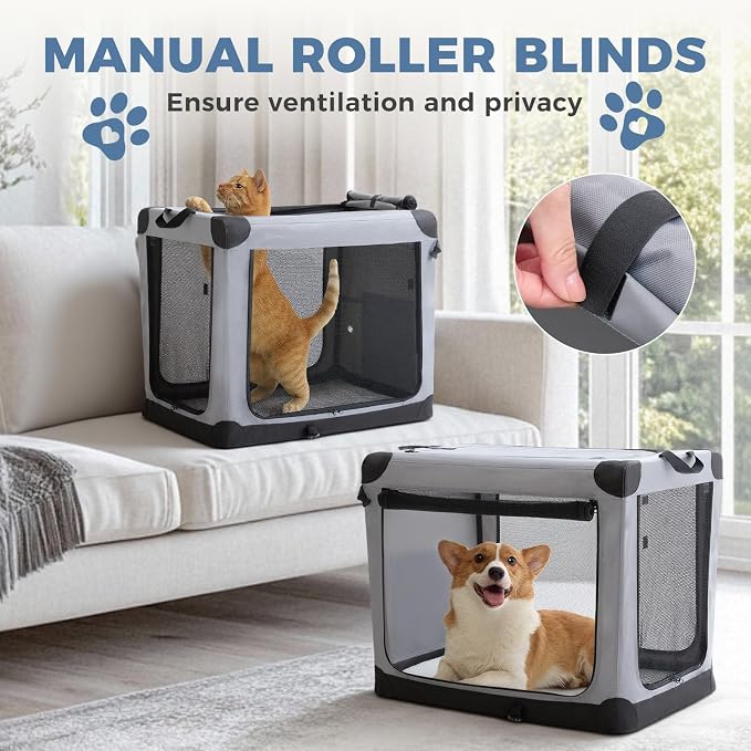 DUMOS Dog Crate 36 Inch Travel Cat Pet Carrier - Image 2