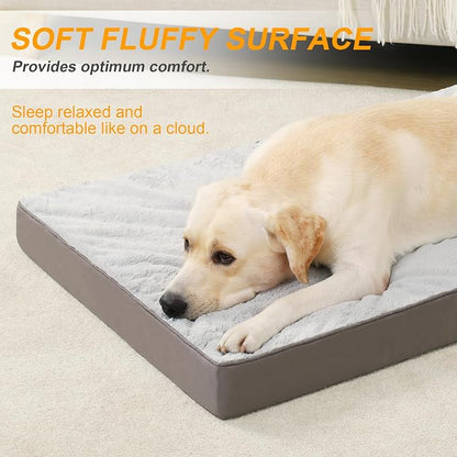 KSIIA Orthopedic Dog Bed, Waterproof, 41 x 27 Inch, Deluxe Plush, Removable - Image 3