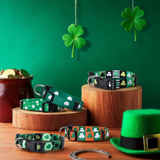 Native Pup St Patricks Dog Collar- Saint Patrick Green Shamrock Pet Collars- - Image 7