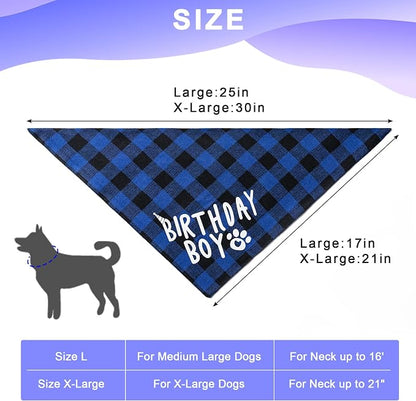 Dog Cat Birthday Party Supplies, Dog Cat Birthday Decorations Hat Bandana Bow - Image 3