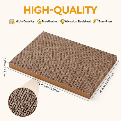 AUSCAT Cat Scratcher Box with 6PCS Cat Scratching Board, Cardboard Cat - Image 3
