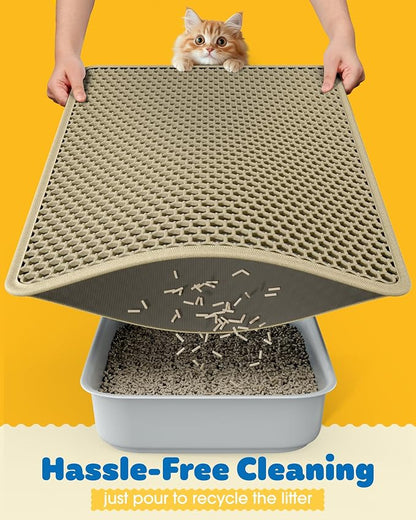 Cat Litter Mat - 23.2'' x 29.1'' Large Litter Trapping Mat, Waterproof - Image 4
