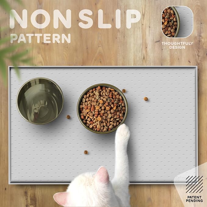 Dog Food Mat - 24x15 Raised Edges Dogs Mat - Image 4