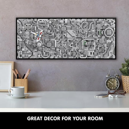 Star Trench 3D Wars Run Wall Art Craft Kit, Micro Brick Framed, Creative - Image 6