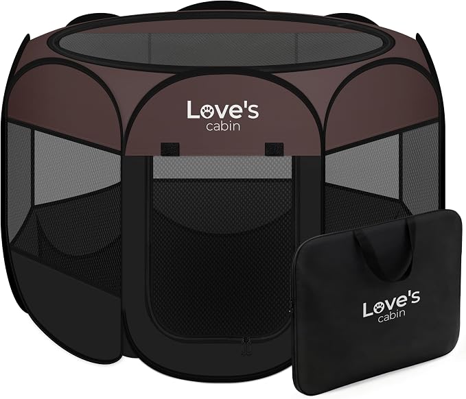 Love's cabin Pet Puppy Dog Playpen, Medium Dog Tent Crates Cage Indoor/Outdoor by Lovescabin